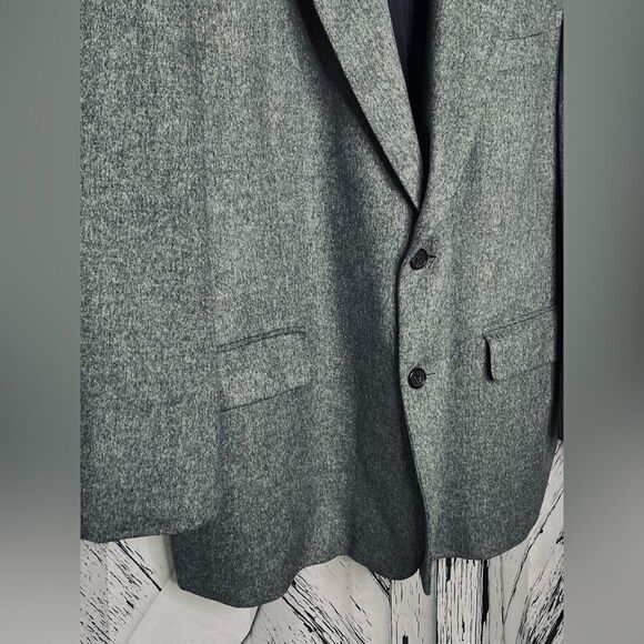 Bill Blass 100% Camel Hair Blazer Gray 50R - Picture 2 of 9